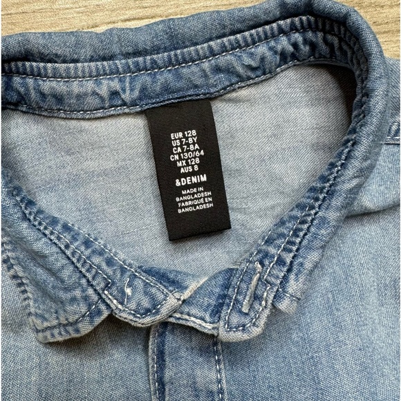 H&M Jean button down shirt size 7-8 - Picture 6 of 7